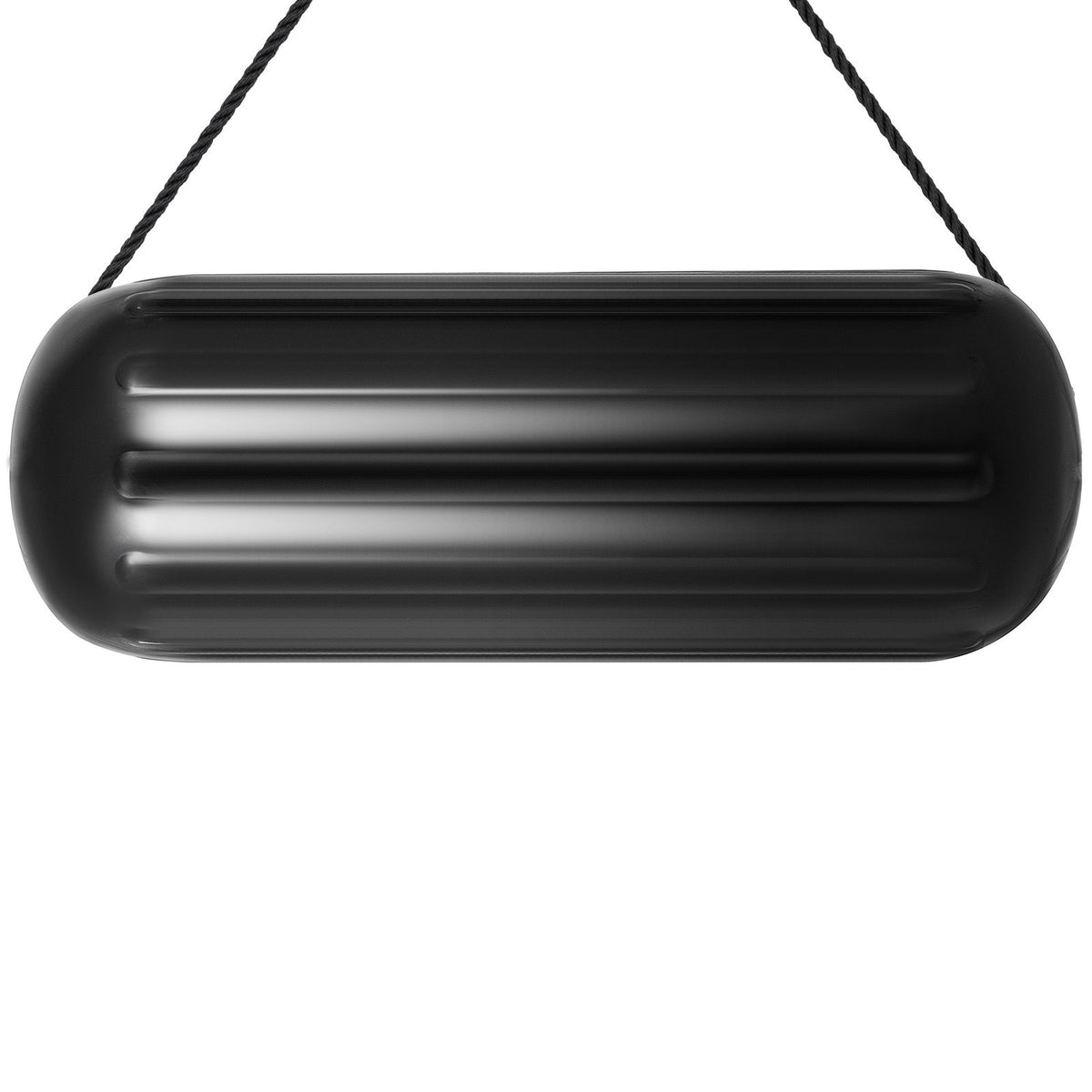 VEVOR 4 Ribbed Boat Fenders 10X 28" Black Center Hole Bumpers Mooring Protection