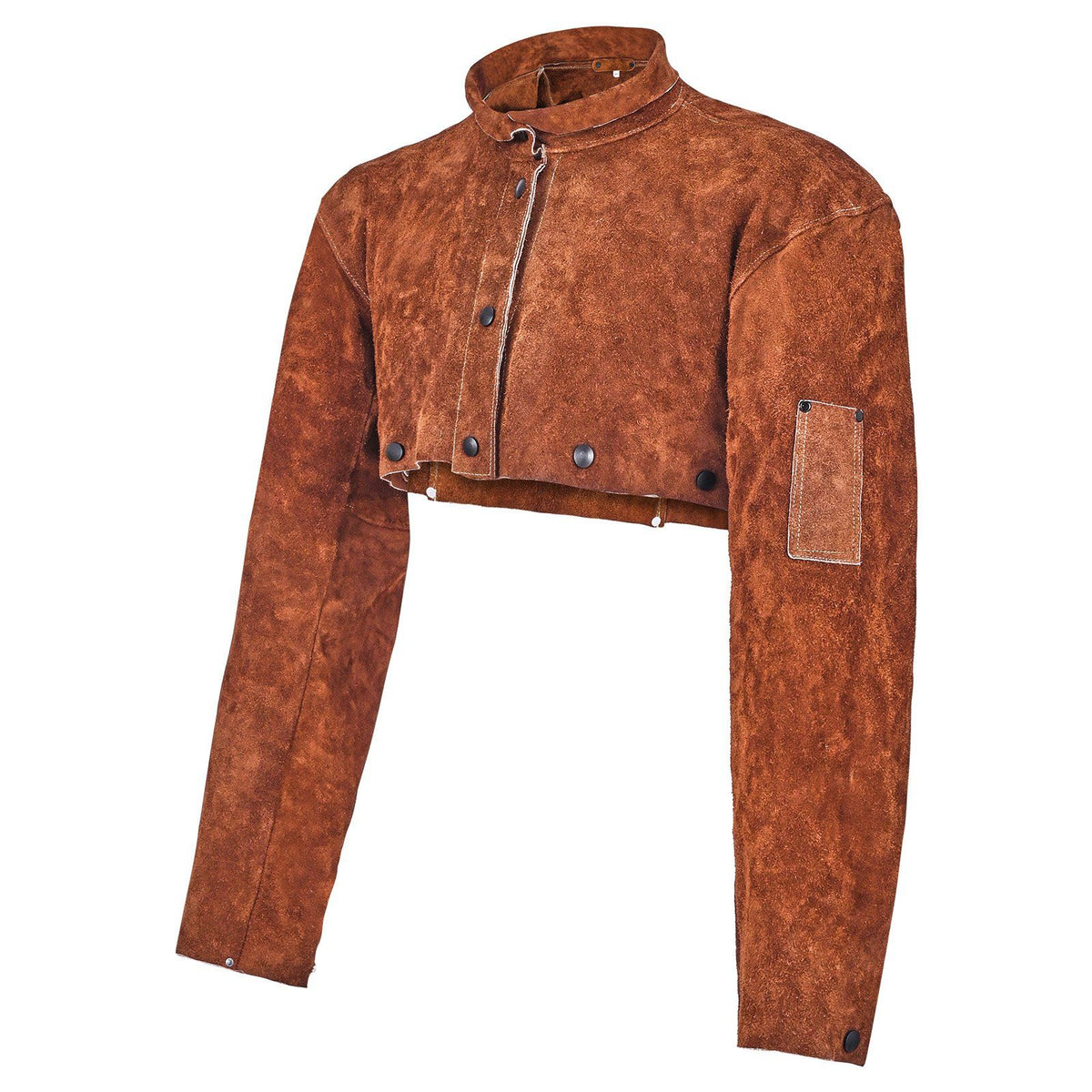 Leather Welding Cape Sleeve, Heavy Duty Flame Resistant Cowhide Safety Cape Sleeves for Men Women, Heat-Resistant for Welding, Blacksmithing, Woodworking, Gardening, XL-Size