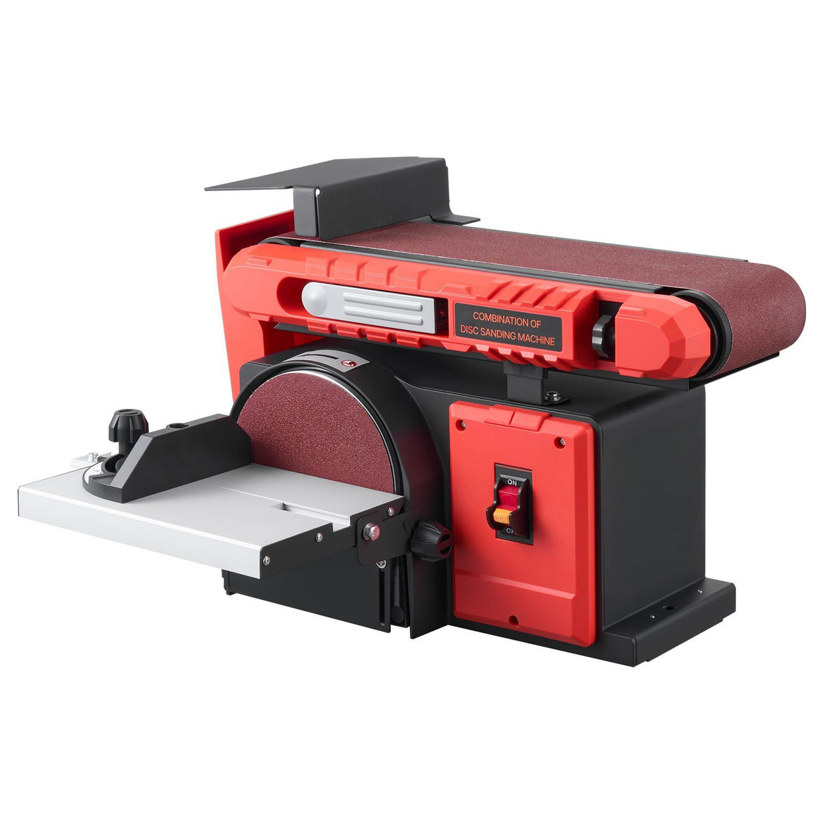 152.4mm Disc Sander &amp; 101.6mm x 914.4mm Belt Sander, 400W Professional Belt Disc Sanders Combo with 0 - 45° Adjustable Worktable, Dust Collection Port for Woodworking &amp; DIY Crafting