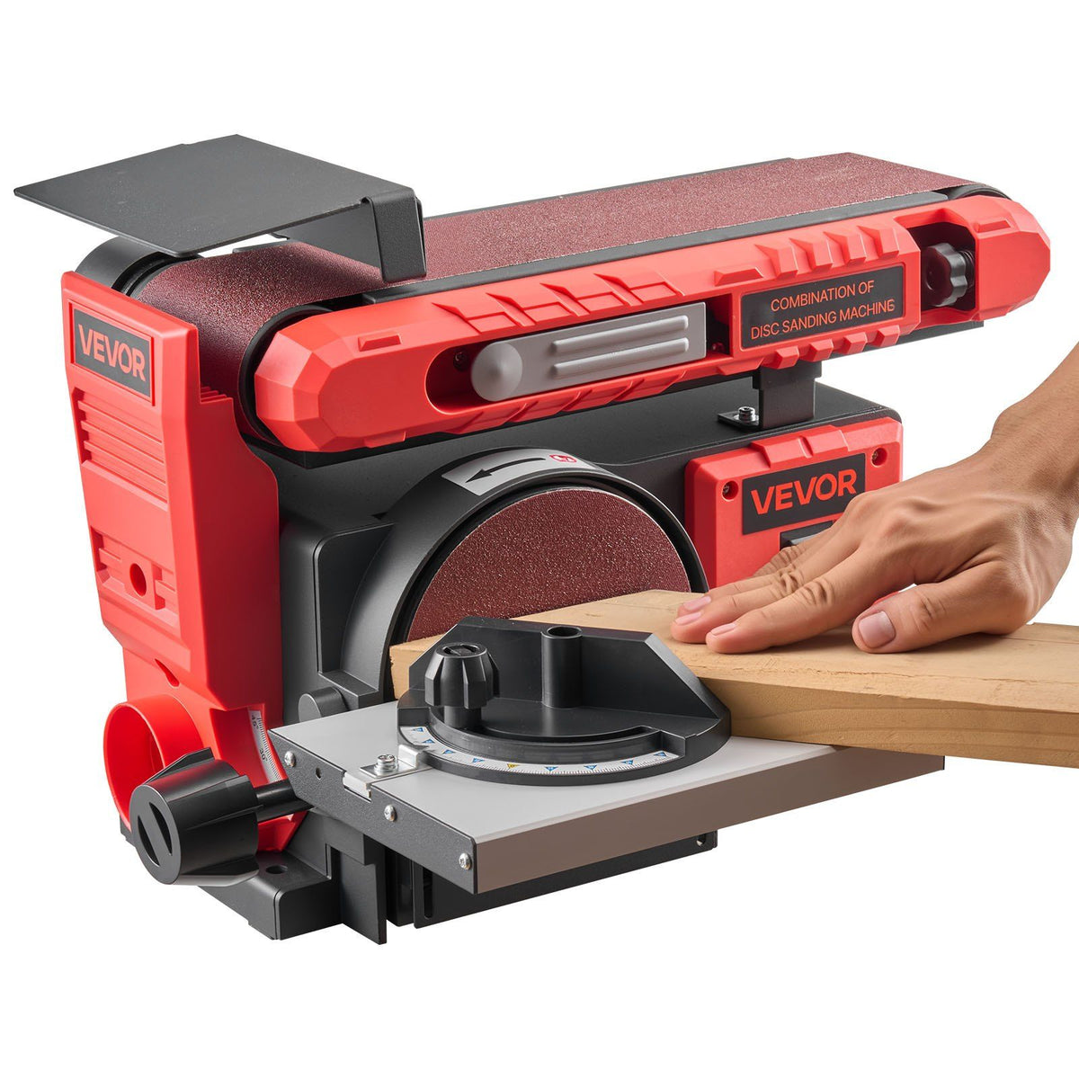 152.4mm Disc Sander & 101.6mm x 914.4mm Belt Sander, 400W Professional Belt Disc Sanders Combo with 0 - 45° Adjustable Worktable, Dust Collection Port for Woodworking & DIY Crafting