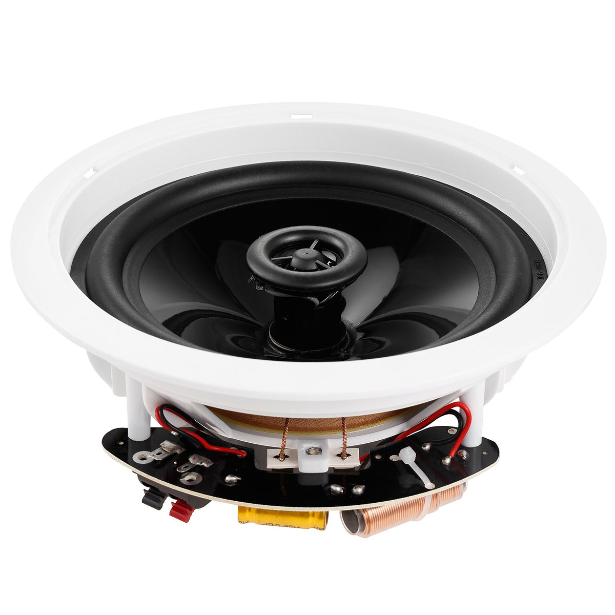 VEVOR 165.1 mm in Ceiling Speakers, 150-Watts, Flush Mount Ceiling & in-Wall Speakers System with 8ΩImpedance 89dB Sensitivity, for Home Kitchen Living Room Bedroom or Covered Outdoor Porches, Single