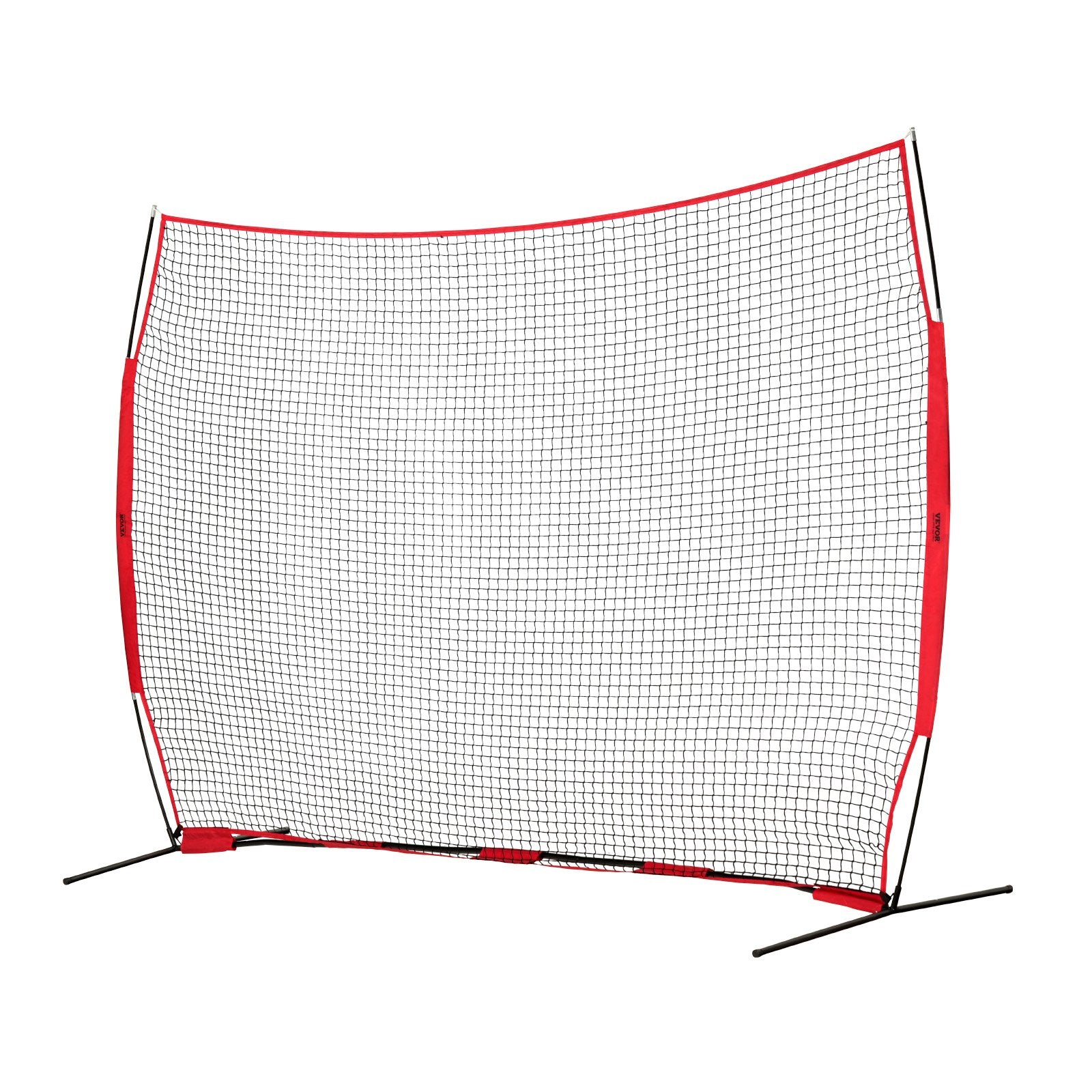 VEVOR Barricade Backstop Net, 12x9 ft Ball Sports Barrier Netting, Portable Practice Equipment with Carry Bag, Protection Screen for Baseball Softball Lacrosse Soccer Hockey Training, for Backyard