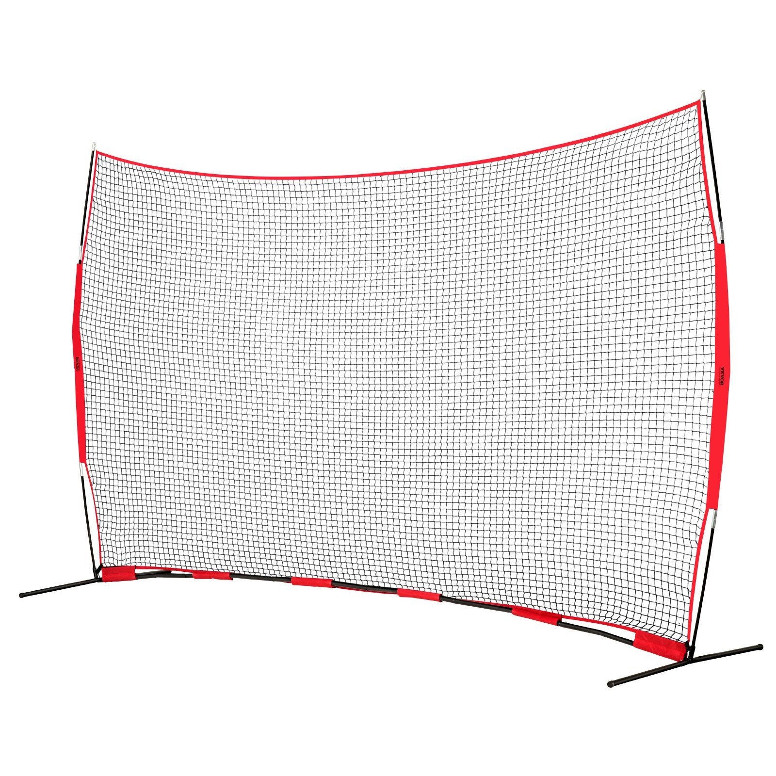 VEVOR Barricade Backstop Net, 16x10 ft Ball Sports Barrier Netting, Portable Practice Equipment with Carry Bag, Protection Screen for Baseball Softball Lacrosse Soccer Hockey Training, for Backyard