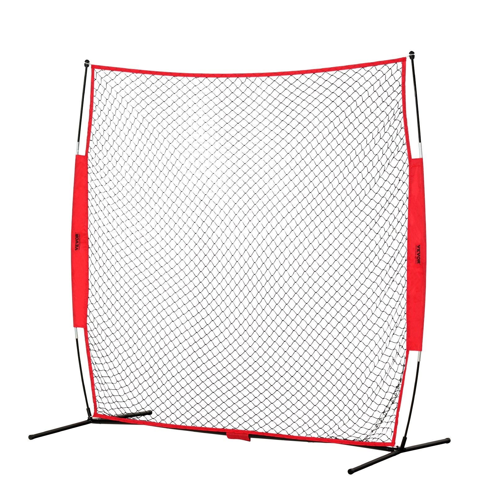 Barricade Backstop Net, 7x7 ft Ball Sports Barrier Netting, Portable Practice Equipment with Carry Bag, Protection Screen for Baseball Softball Lacrosse Soccer Hockey Training, for Backyard
