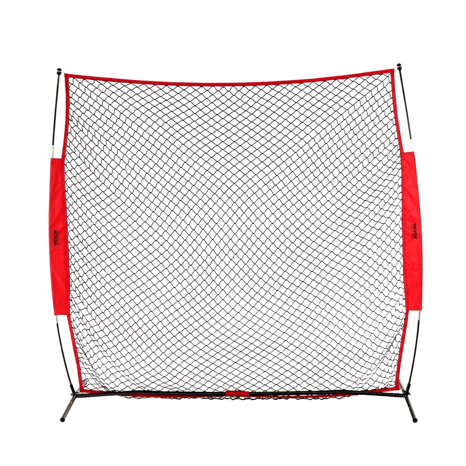 Barricade Backstop Net, 7x7 ft Ball Sports Barrier Netting, Portable Practice Equipment with Carry Bag, Protection Screen for Baseball Softball Lacrosse Soccer Hockey Training, for Backyard