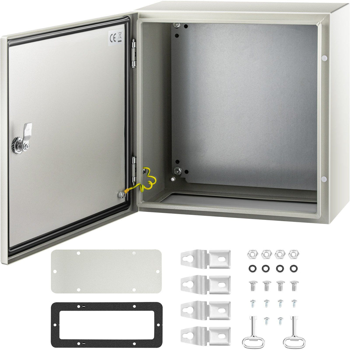 NEMA Steel Enclosure, 16 x 16 x 8\'\' NEMA 4X Steel Electrical Box, IP66 Waterproof &amp; Dustproof, Outdoor/Indoor Electrical Junction Box, with Mounting Plate