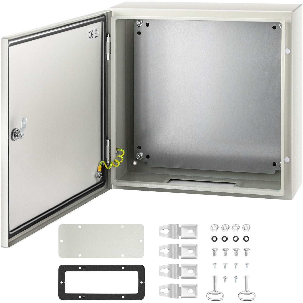 NEMA Steel Enclosure, 20 x 20 x 6\'\' NEMA 4X Steel Electrical Box, IP66 Waterproof &amp; Dustproof, Outdoor/Indoor Electrical Junction Box, with Mounting Plate