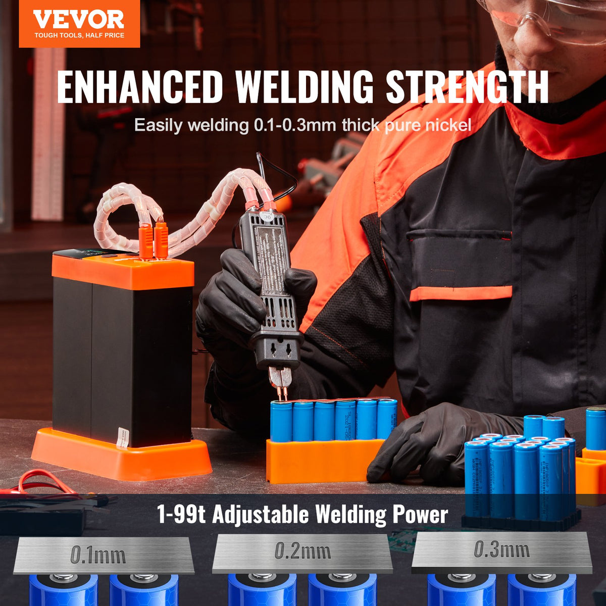 VEVOR 801D Battery Spot Welder 14.5KW Capacitor Energy Storage Pulse Spot Welder