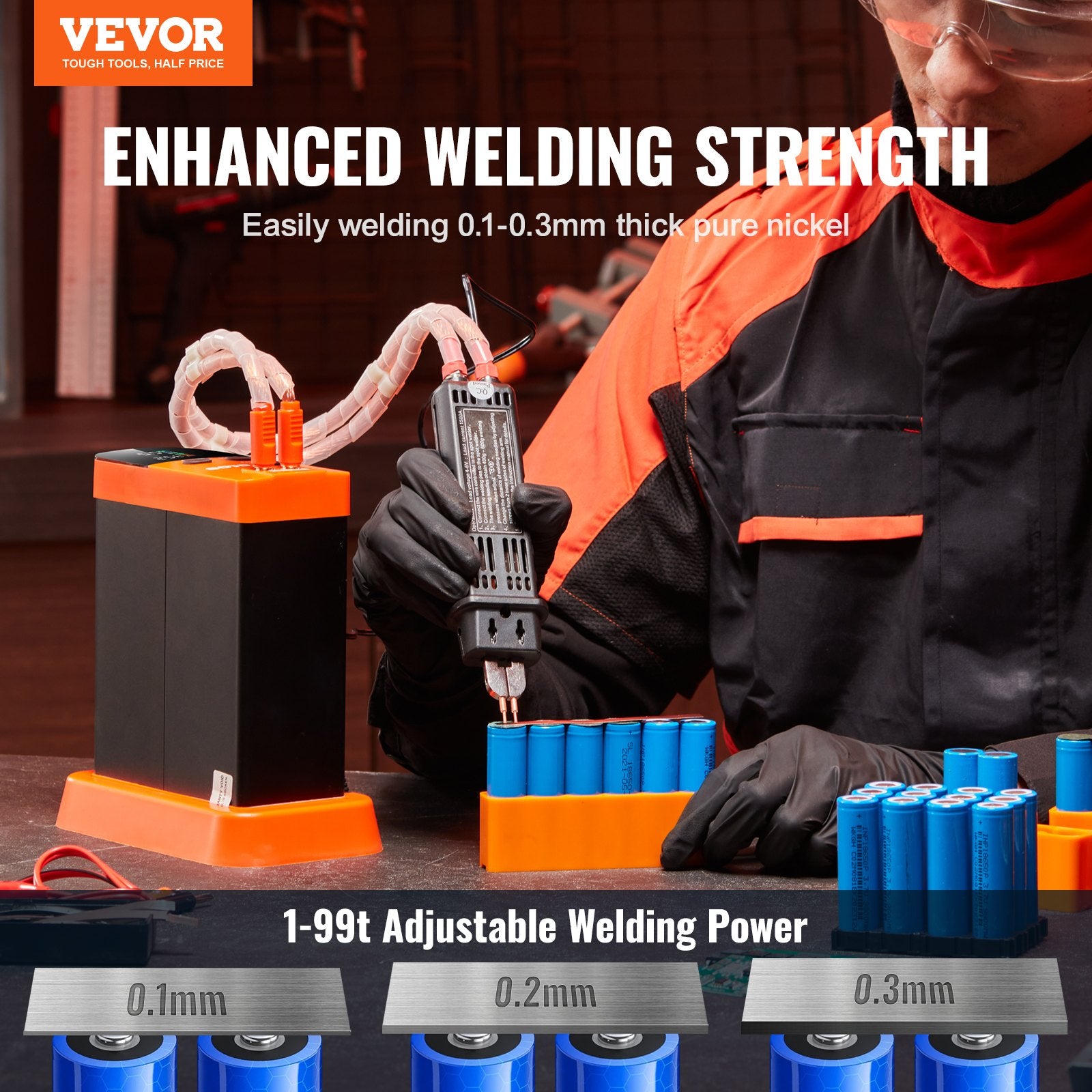 VEVOR 801D Battery Spot Welder 14.5KW Capacitor Energy Storage Pulse Spot Welder