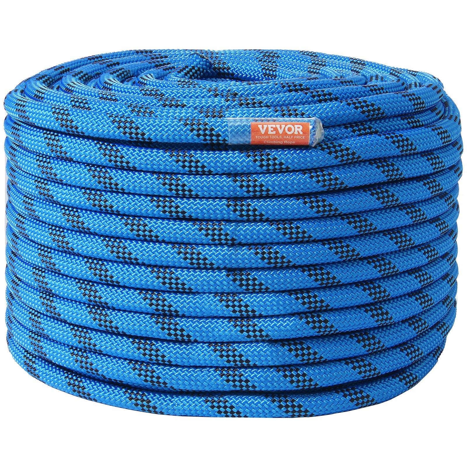VEVOR 12.7mm Static Climbing Rope 38M(125ft) Outdoor Rock Climbing Rope Blue
