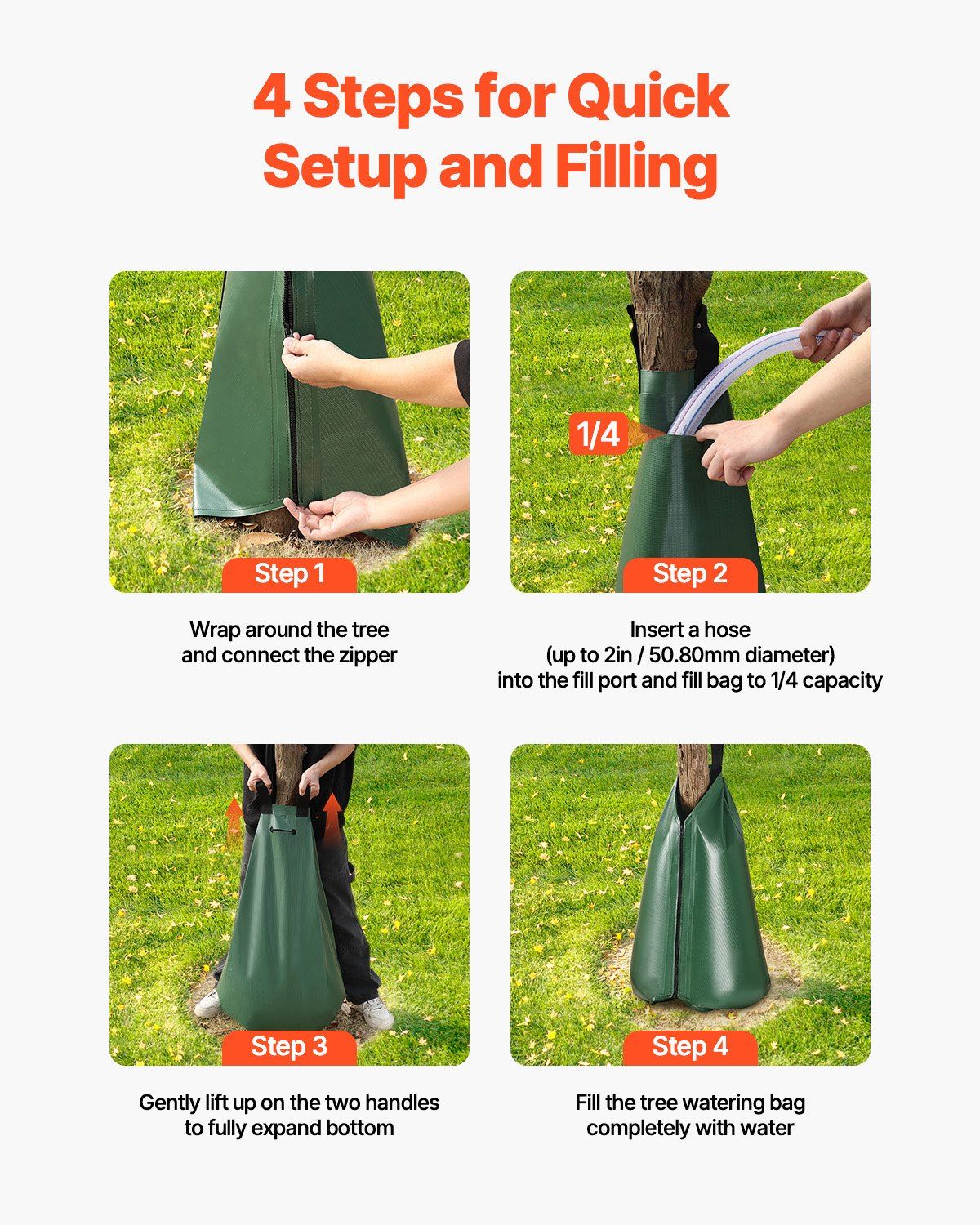 Tree Watering Bag, 12 Packs 20 Gallons Watering Bags for New Trees, 5-9 Hours Slow Release Refillable Tree Drip Irrigation Bags with Zipper, Durable Tree Watering System for Deep Root Targeting
