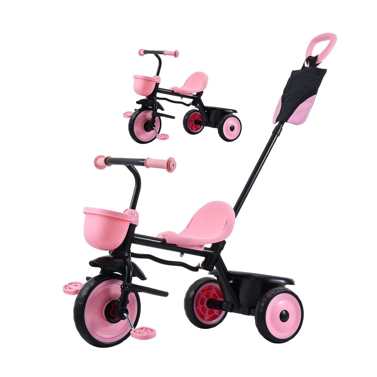 Toddler Tricycle &amp; Stroller for 18 Months to 5 Year Old, Kids Trike with Parent Push Handle, Adjustable Seat &amp; Storage for Outdoor Play, Tricycle for Toddlers, Birthday Toy for Boys and Girls