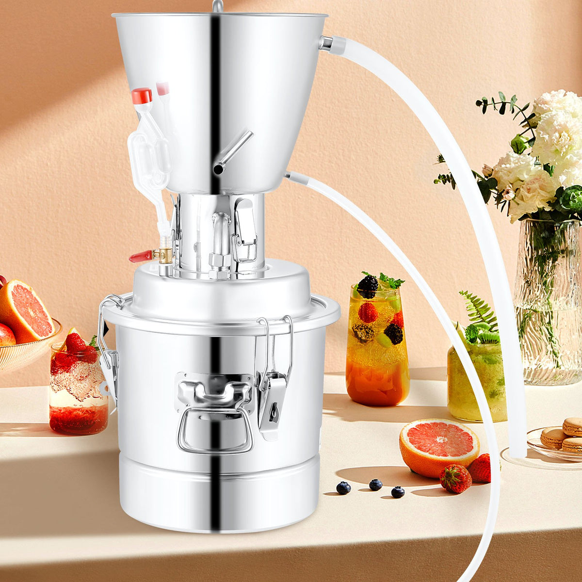 VEVOR 10L Alcohol Distiller Machine Brewing Equipment DIY Whiskey Home Still