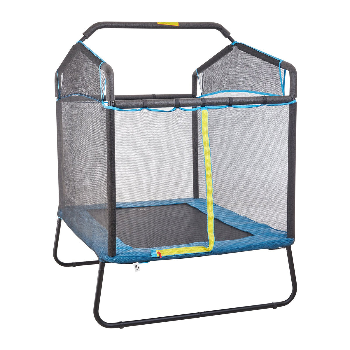 VEVOR 6FT Trampoline for Kids, 72&quot; Indoor/Outdoor Toddlers Trampoline, Mini Baby Trampoline with Safety Enclosure Net, Gymnastics Bar, Hammock, Recreational Trampoline Birthday Gift for 3+ Years Kids