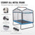 VEVOR 6FT Trampoline for Kids, 72" Indoor/Outdoor Toddlers Trampoline, Mini Baby Trampoline with Safety Enclosure Net, Gymnastics Bar, Hammock, Recreational Trampoline Birthday Gift for 3+ Years Kids