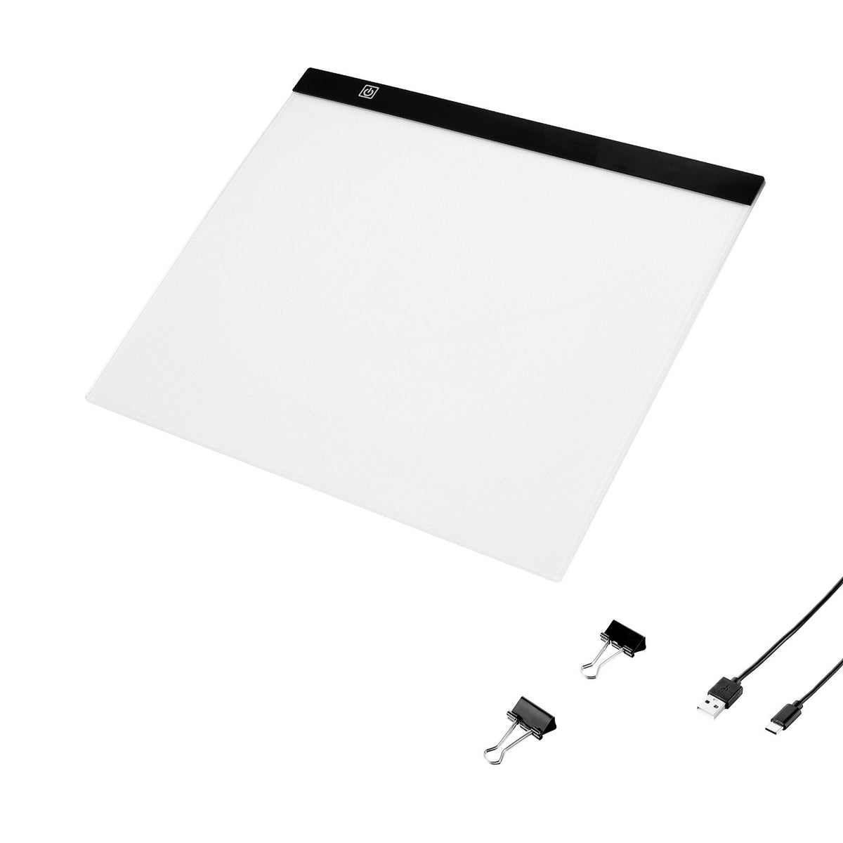VEVOR Light Board, B4 LED Light Pad Ultra-Thin Portable Light Box, USB Powered Light Table for Art Tracing, Light Box for Diamond Painting, Animation, Sketching, Drawing, Stenciling, Artists (Black)