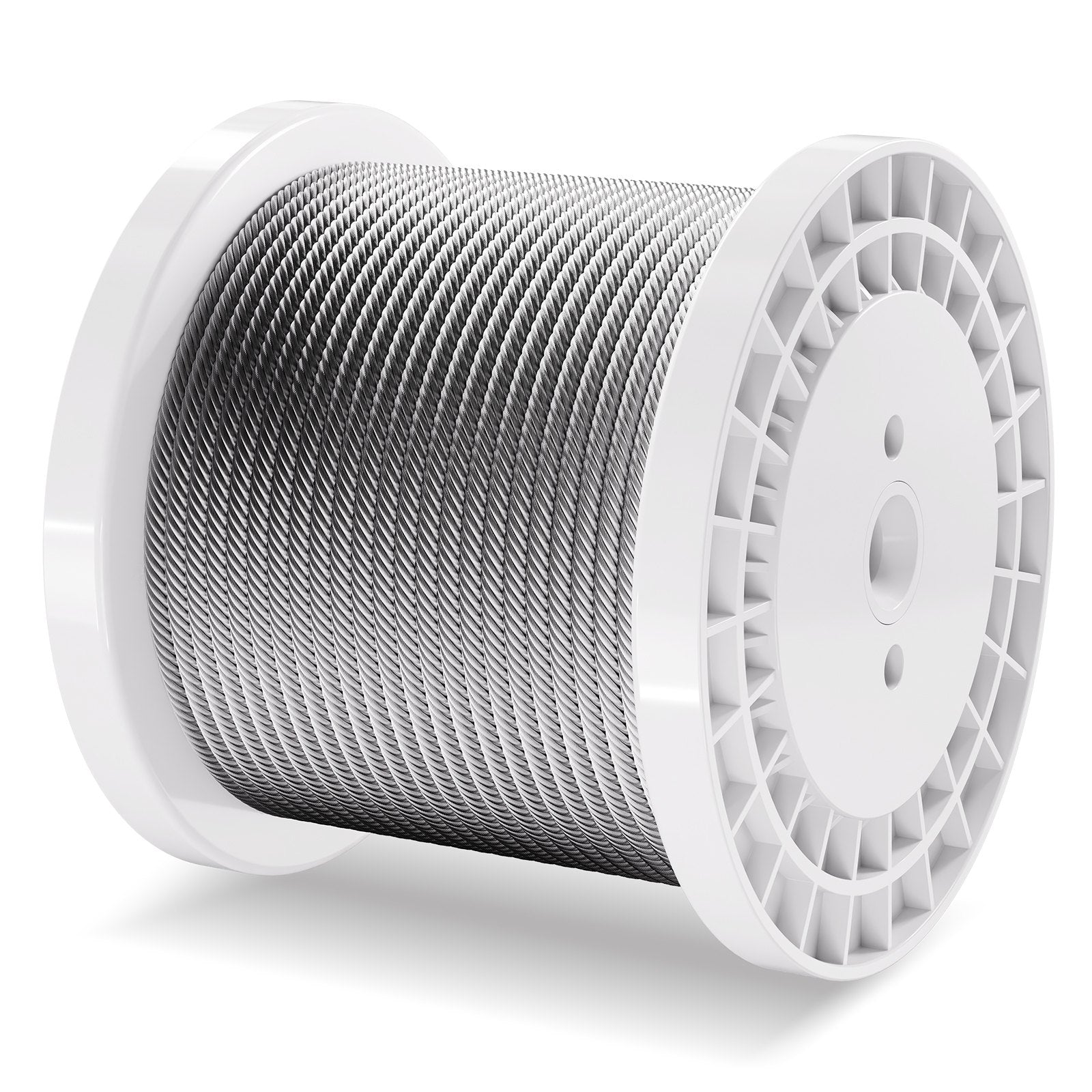 VEVOR Carbon Steel Cable 6.35 mm 7 x 19 Steel Wire Rope 76.2 m Cable Railing