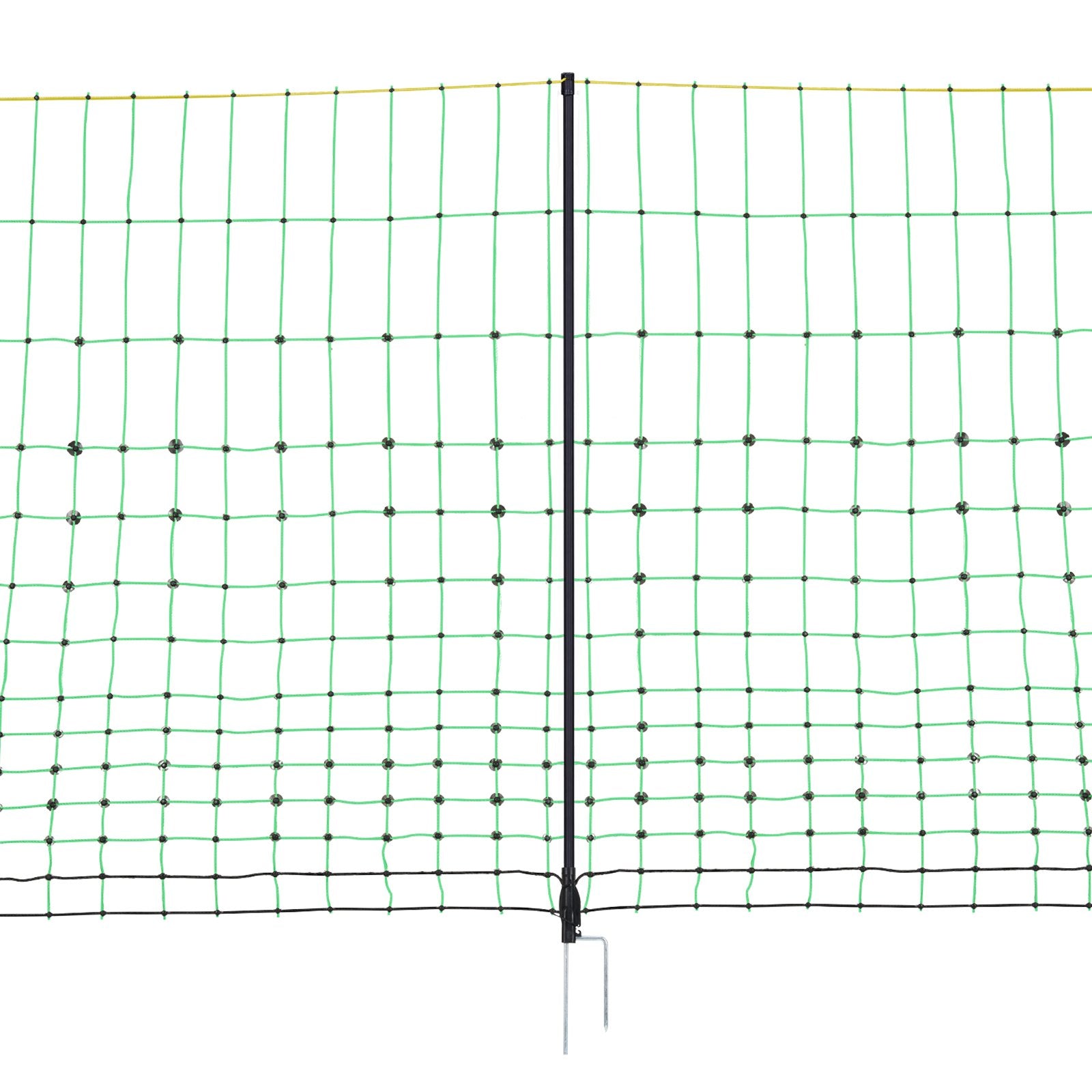 VEVOR Electric Fence Netting, 0.88 x 49.98 m, PE Net Fencing with Posts & Double-Spiked Stakes, Utility Portable Mesh for Goats, Sheep, Lambs, Deer, Hogs, Dogs, Used in Backyards, Farms, and Ranches
