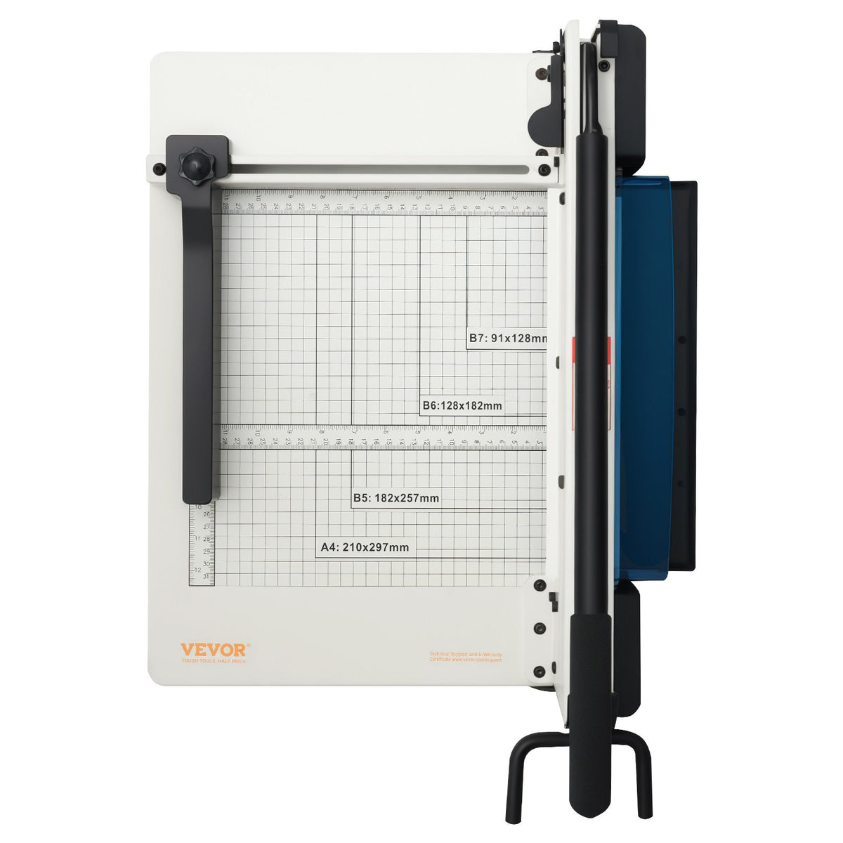 VEVOR Heavy Duty Paper Cutter, 304.8 mm Industrial Commercial Guillotine Paper Cutter for A4 Paper, 400 Sheet Capacity, Solid Steel Construction, Stack Paper Trimmer for Office Home School Shop, White