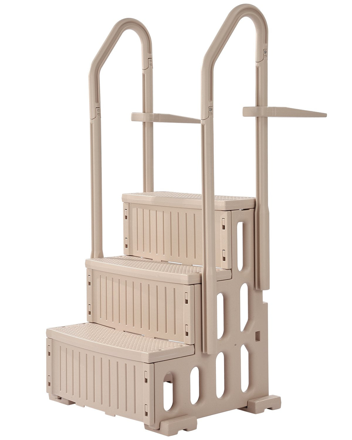 VEVOR 3-Step Taupe Robust Pool Ladder of 2 Handrails for 914.4-1219.2 mm Pools
