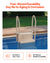 VEVOR 3-Step Taupe Robust Pool Ladder of 2 Handrails for 914.4-1219.2 mm Pools