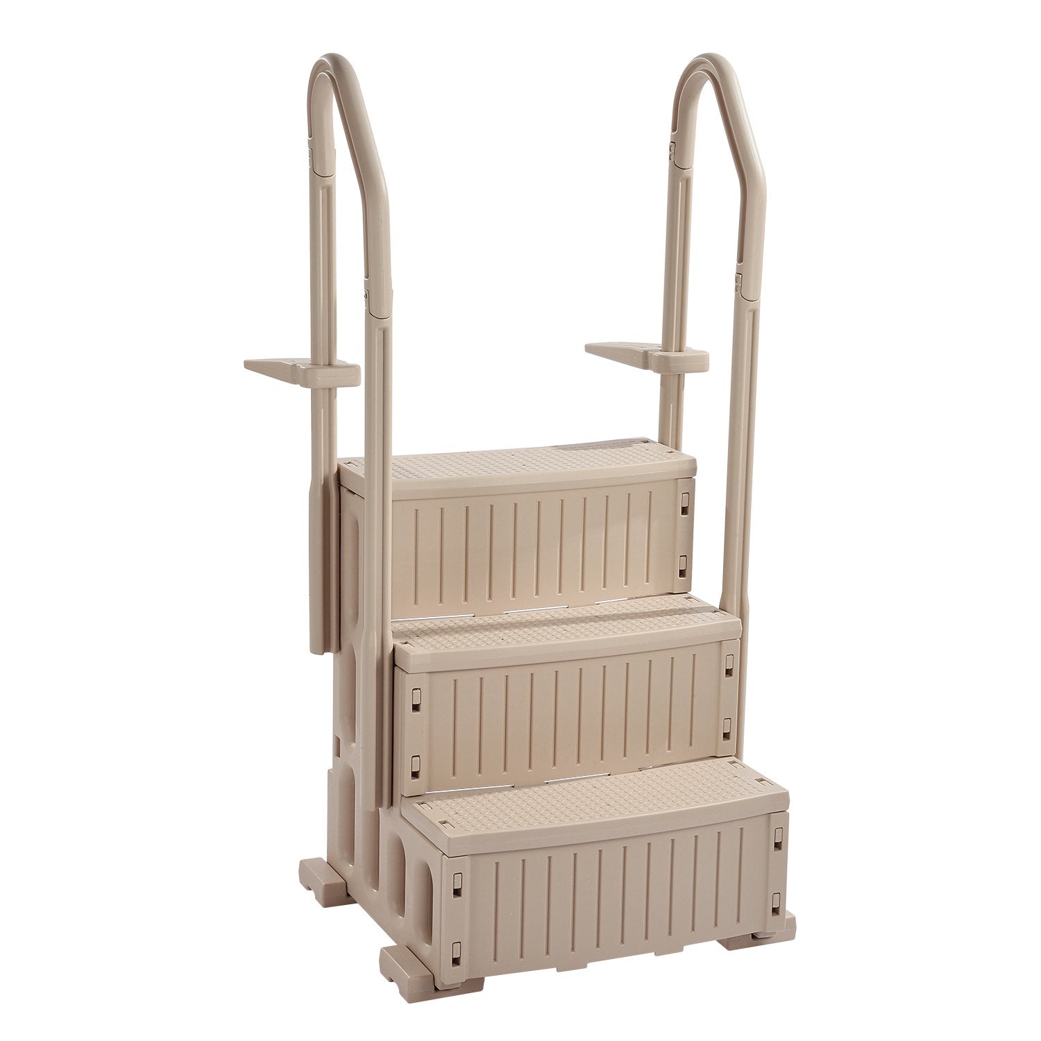 VEVOR 3-Step Taupe Robust Pool Ladder of 2 Handrails for 914.4-1219.2 mm Pools