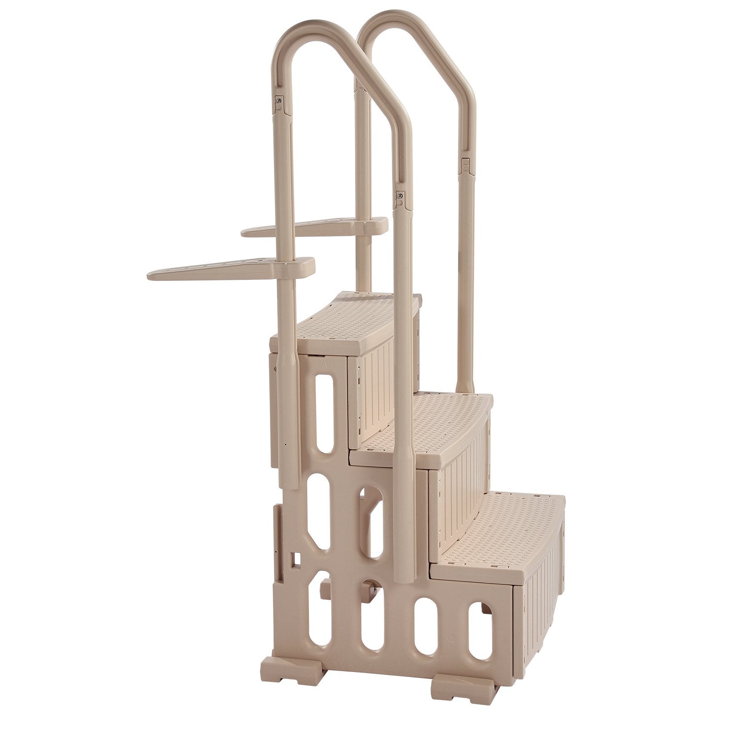 VEVOR 3-Step Taupe Robust Pool Ladder of 2 Handrails for 914.4-1219.2 mm Pools
