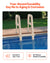 VEVOR 5-Step Inclined Robust Pool Ladder of 2 Handrails for 1219.2-1371.6mm Pool