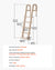 VEVOR 5-Step Inclined Robust Pool Ladder of 2 Handrails for 1219.2-1371.6mm Pool