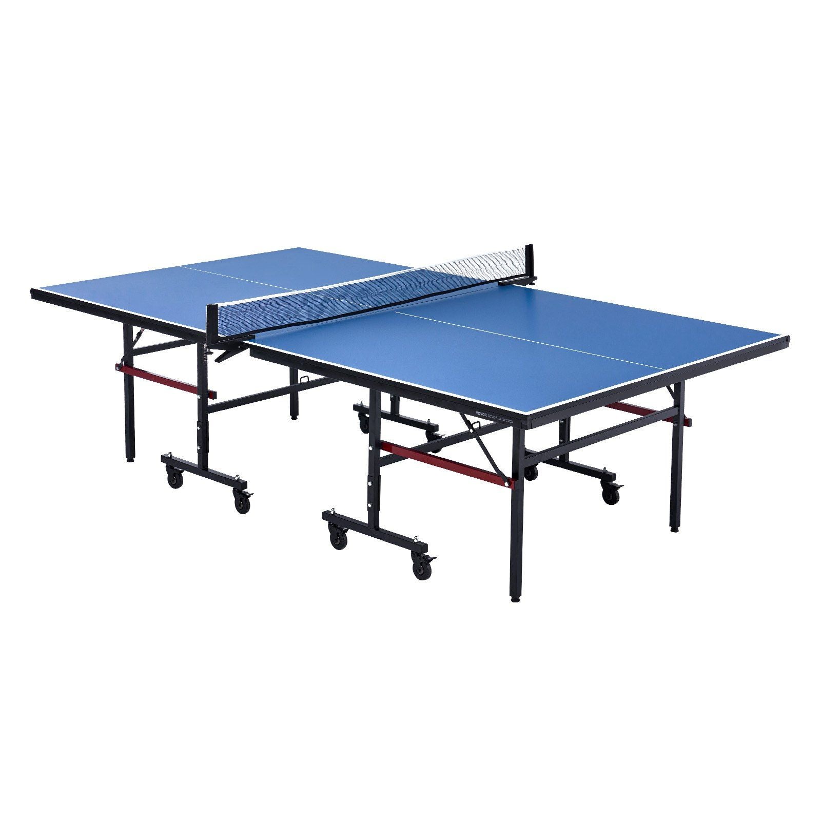 Ping Pong Table, Professional Table Tennis Game, Indoor MDF Portable Table Tennis Table, Foldable Ping Pong Table with Quick Clamp Net and Lockable Wheels, 10 Minute Easy Assembly, 18mm Tabletops