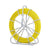 VEVOR Fish Tape Fiberglass, 182.88 m, 7.9 mm, Duct Rodder Fishtape Wire Puller, Cable Running Rod with Steel Reel Stand, 3 Pulling Heads, Fishing Tools for Walls and Electrical Conduit, Non-Conductive