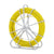 VEVOR Fish Tape Fiberglass, 182.88 m, 7.9 mm, Duct Rodder Fishtape Wire Puller, Cable Running Rod with Steel Reel Stand, 3 Pulling Heads, Fishing Tools for Walls and Electrical Conduit, Non-Conductive