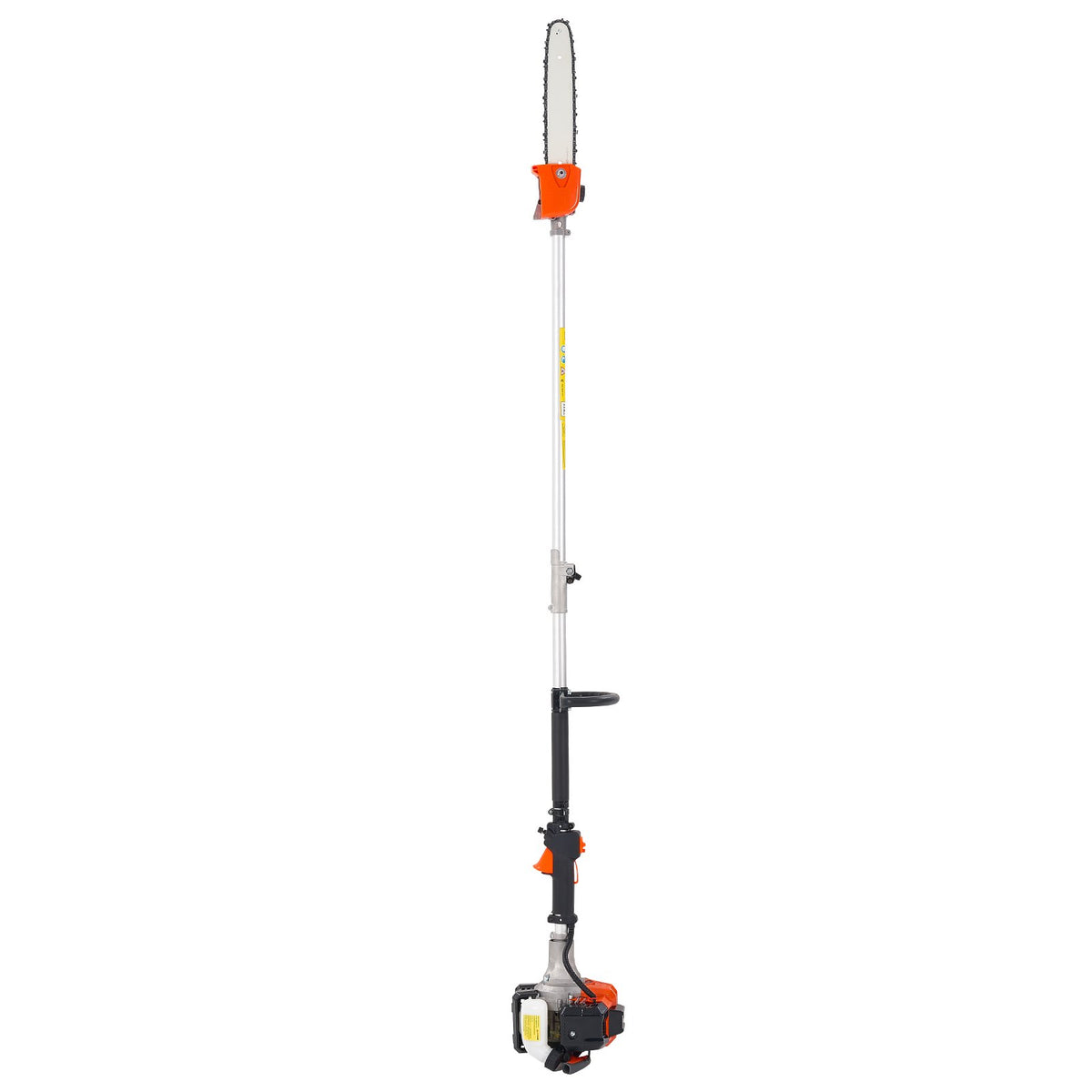VEVOR Gas Pole Saw, 25CC 2 Stroke Gas Powered Pole Saws with 30.5 cm Cutting Bar, Cordless Tree Trimmer with 650ml Fuel Tank, 2.12 to 3.62 m Extendable, Powerful Chainsaw for Tree Trimming Pruning