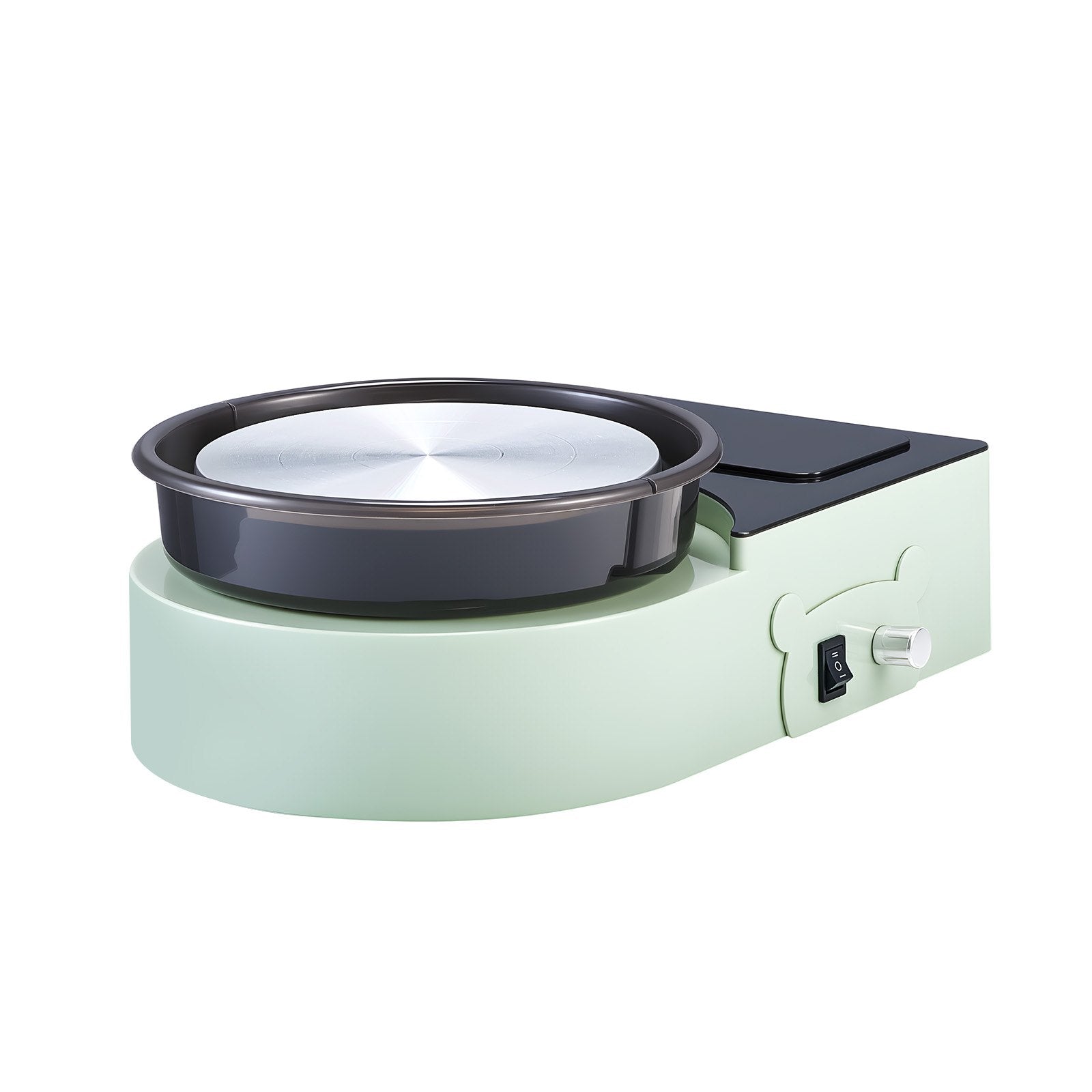 VEVOR Mini Pottery Wheel, 158 mm Turntable, Forward and Reverse Rotation, Adjustable Speed, Electric Clay Wheel for Kids and Adults, with Clay Shaping Tools, for Home DIY, Pottery Classes, Green