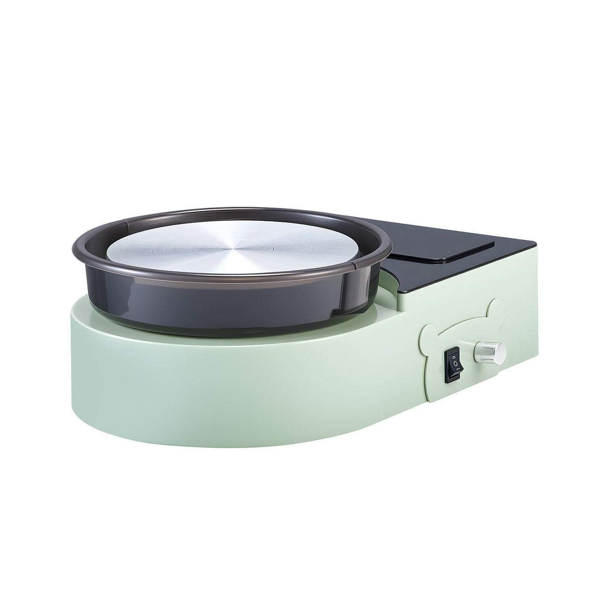 VEVOR Mini Pottery Wheel, 158 mm Turntable, Forward and Reverse Rotation, Adjustable Speed, Electric Clay Wheel for Kids and Adults, with Clay Shaping Tools, for Home DIY, Pottery Classes, Green