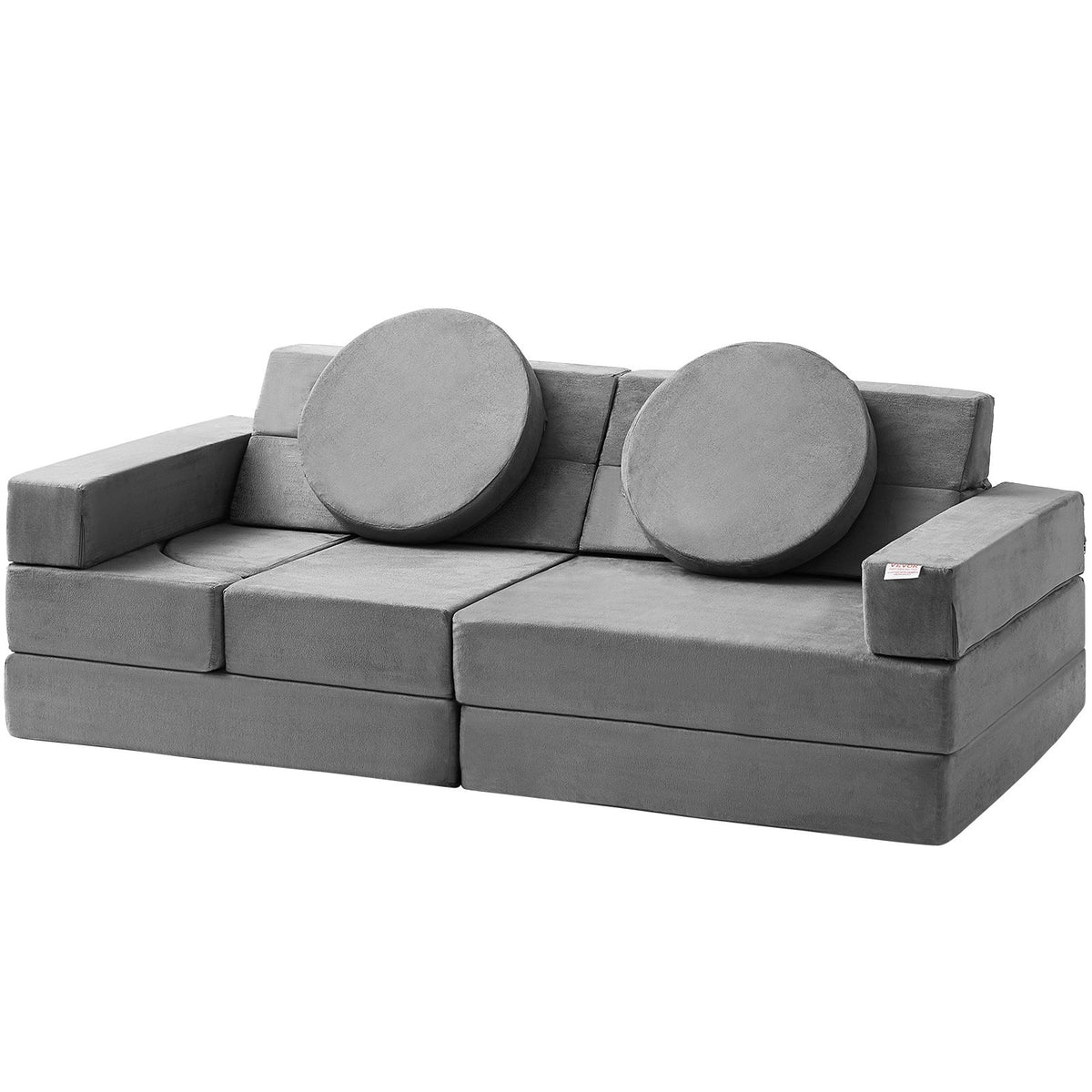 VEVOR Play Couch, 15pcs Modular Kids Nugget Couch, Toddler Foam Sofa Couch with High-density 25D Sponge for Playing, Creativing, Sleeping, Imaginative Kids Furniture for Bedroom and Playroom
