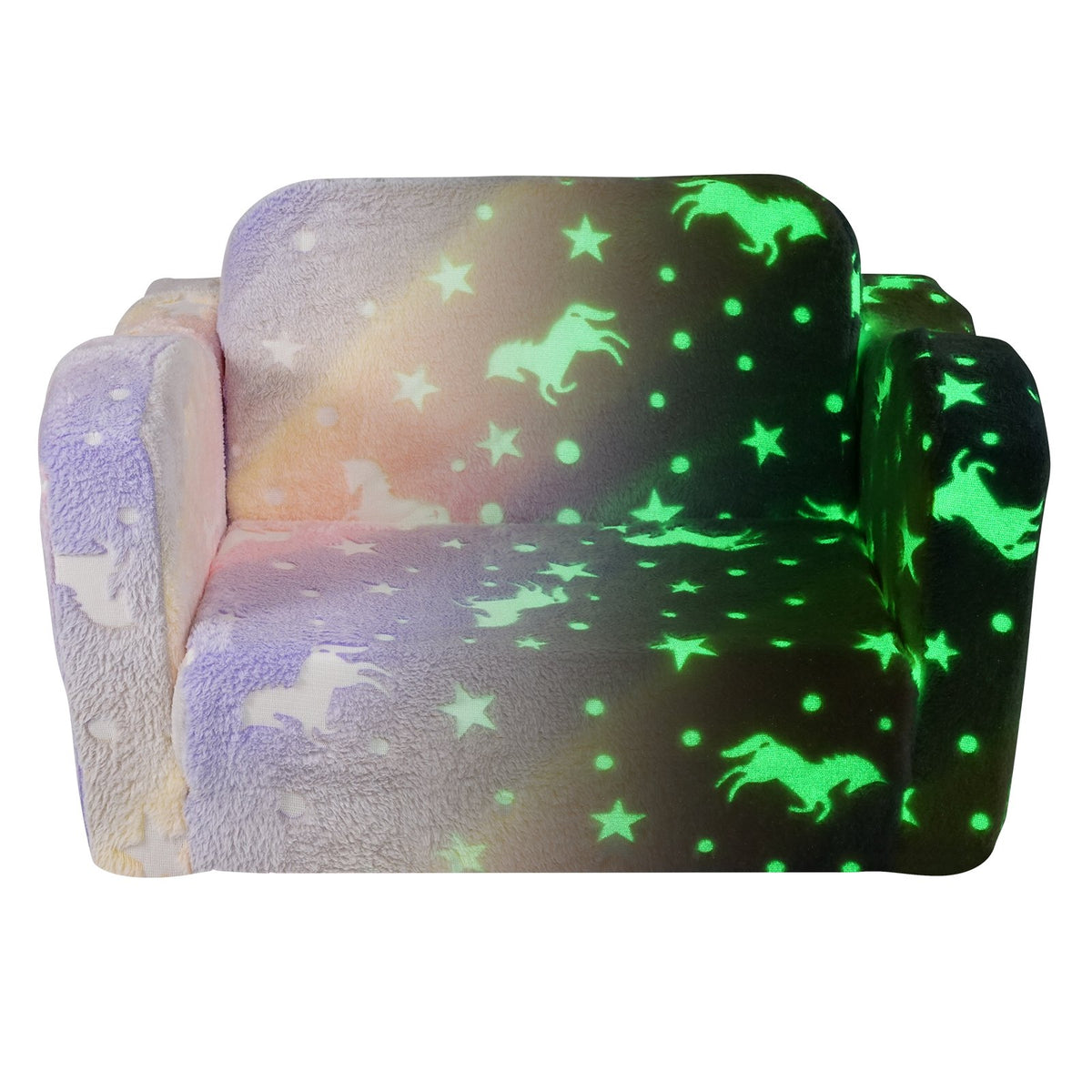 VEVOR Foldable Baby Chair 2-in-1 Baby Lounger Couch Glow in Dark Kids Sofa