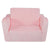VEVOR Baby Chair Foldable 2-in-1 Comfy Baby Lounger Couch Kids Sofa Pink
