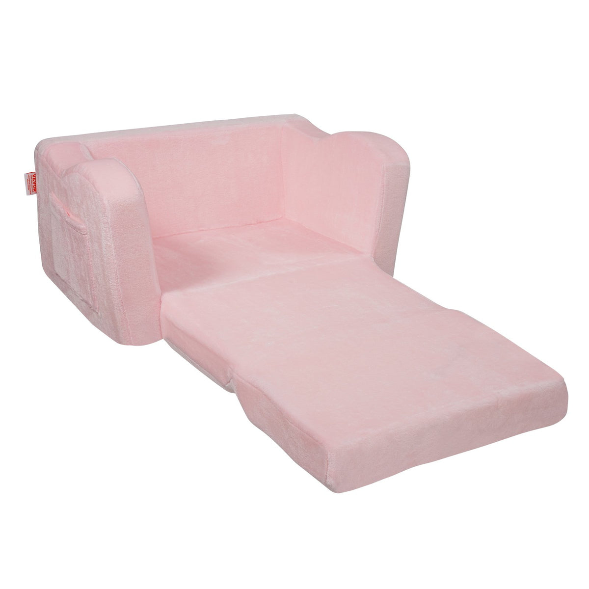 VEVOR Baby Chair Foldable 2-in-1 Comfy Baby Lounger Couch Kids Sofa Pink