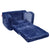 VEVOR Baby Chair Foldable 2-in-1 Comfy Baby Lounger Couch Kids Sofa Blue