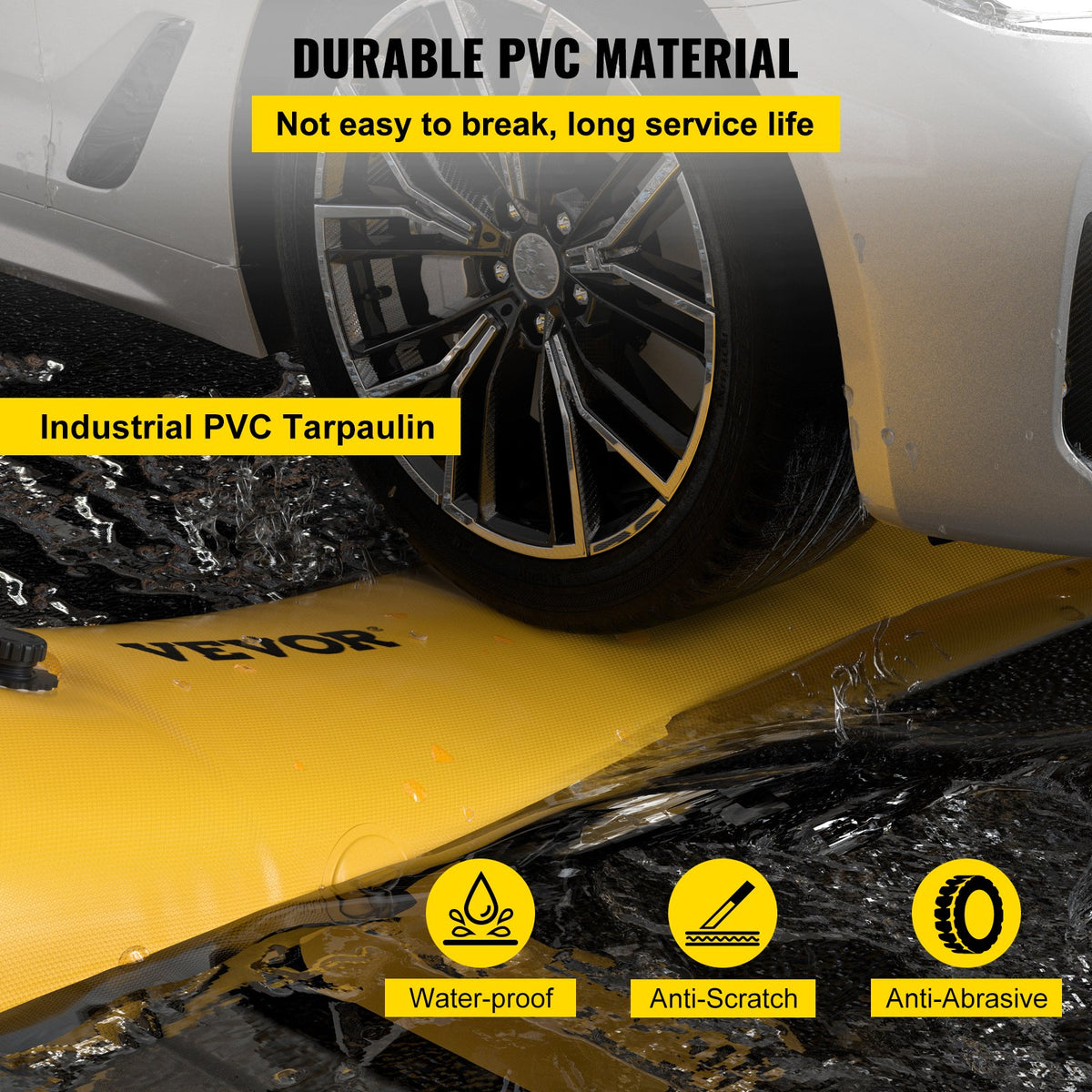 VEVOR Flood Barrier Hydro Barrier 24' Length x 12