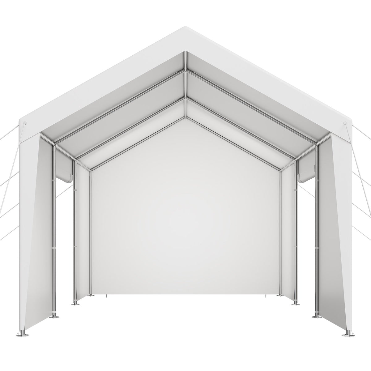 VEVOR Carport Car Canopy 12x20FT Heavy Duty Car Shelter with Sidewalls Grey