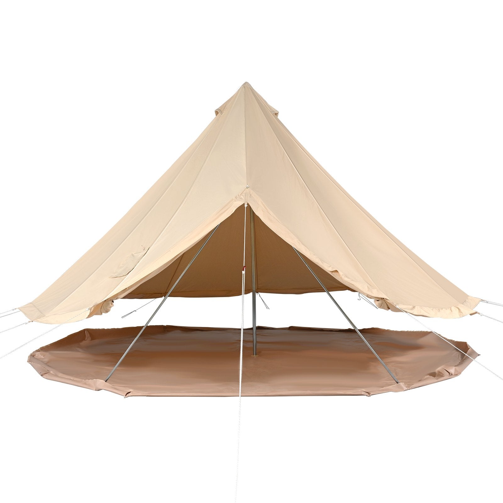 VEVOR Canvas Bell Tent 3m/9.8ft 4-Season Canvas Tent for Camping with Stove Jack