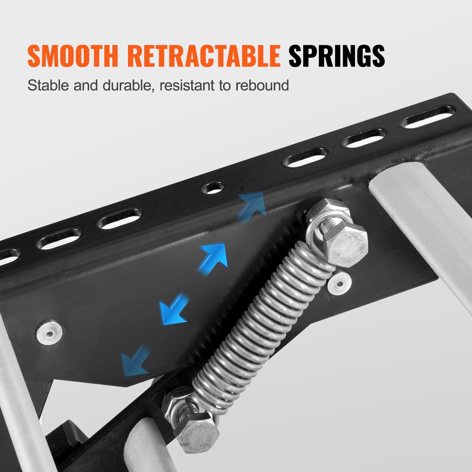 VEVOR RV Steps, 2-Step, Manual Retractable RV Stairs, Foldable, 440 LBS Load Capacity, Aluminum Alloy Steps, Thickened Steel Plate, Non-Slip Steps for Safe Entry and Exit, RV, Trailer, Camper Steps