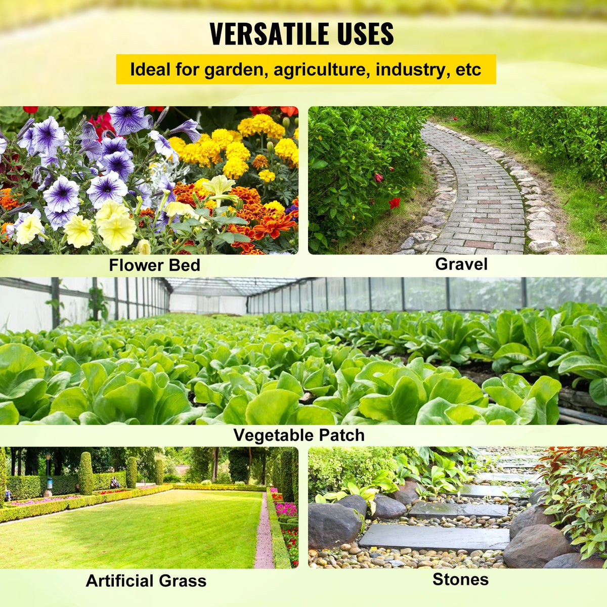 VEVOR Weed Barrier, 5.8oz Landscape Fabric, 4ft x 300ft Cover Mat Heavy Duty Woven Grass Control Geotextile for Garden, Patio, Black
