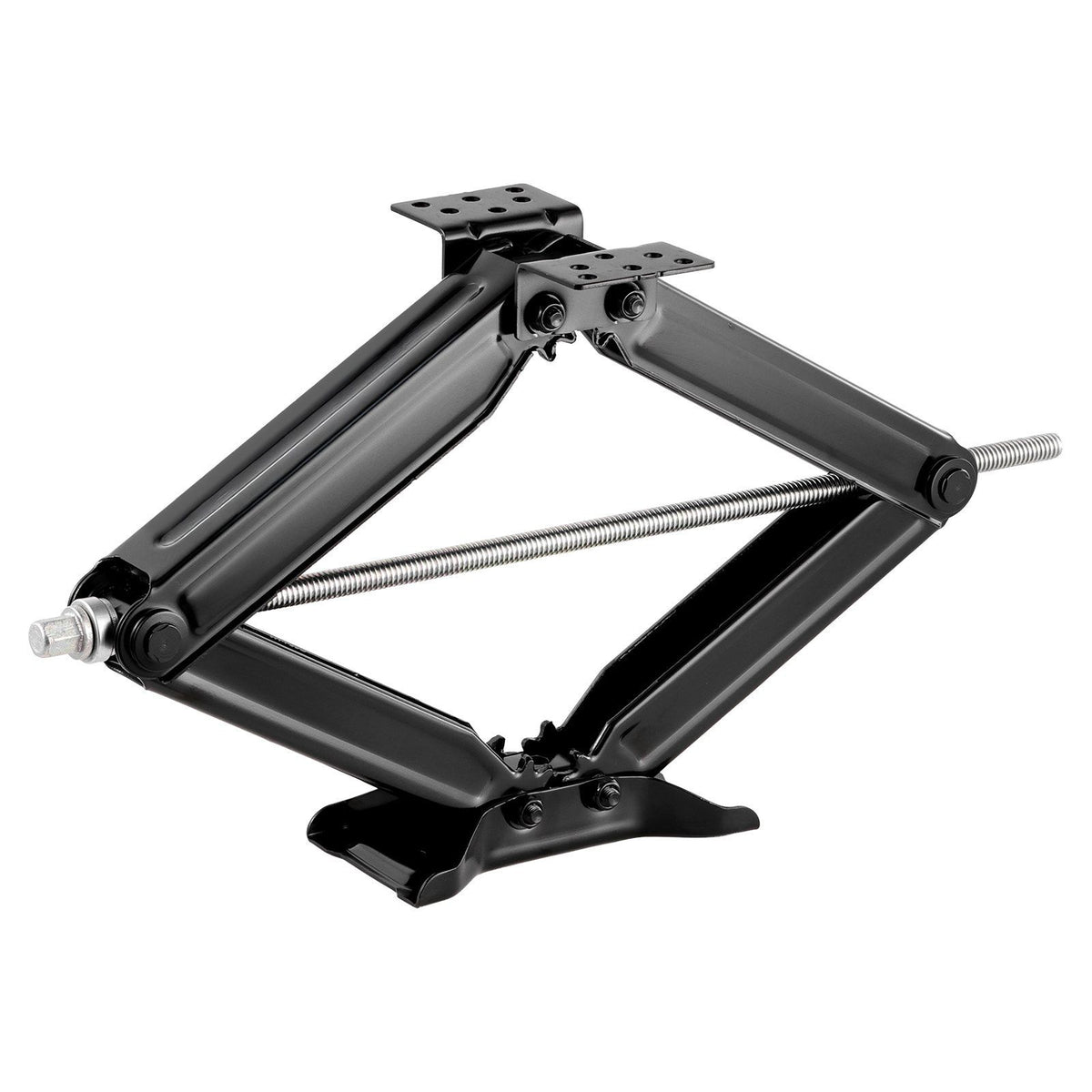 2268 kg RV Scissor Jacks, 10.3-59.5 cm RV Stabilizer Leveling Scissor Jacks, Set of 4, Heavy Duty Stabilizer Jack with Crank Handle, Socket and Bubble Levels, Not Easily Bent or Deformed