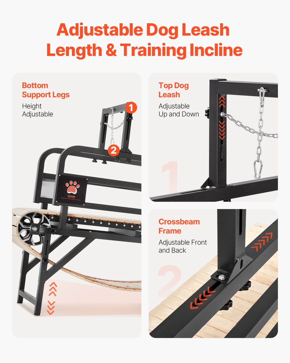 VEVOR Dog Treadmill for Medium Dogs, 330lbs Weight Capacity, Dog Running Machine with Adjustable Ramps, 15.5" Runway Dog Pacer Slatmill, Pet Treadmill Exercise Equipment for Indoor & Outdoor Exercise