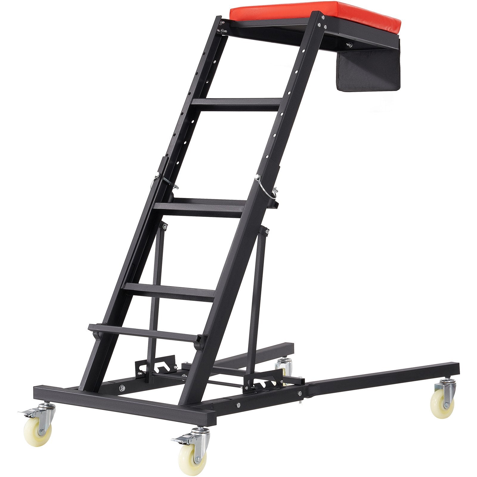VEVOR Automotive Topside Creeper, with Adjustable Height 48" to 76", 181.44KGS Capacity High Creeper, 4 Swivel Caster Wheels, Heavy Duty Foldable Creeper for Auto Repair and Maintenance