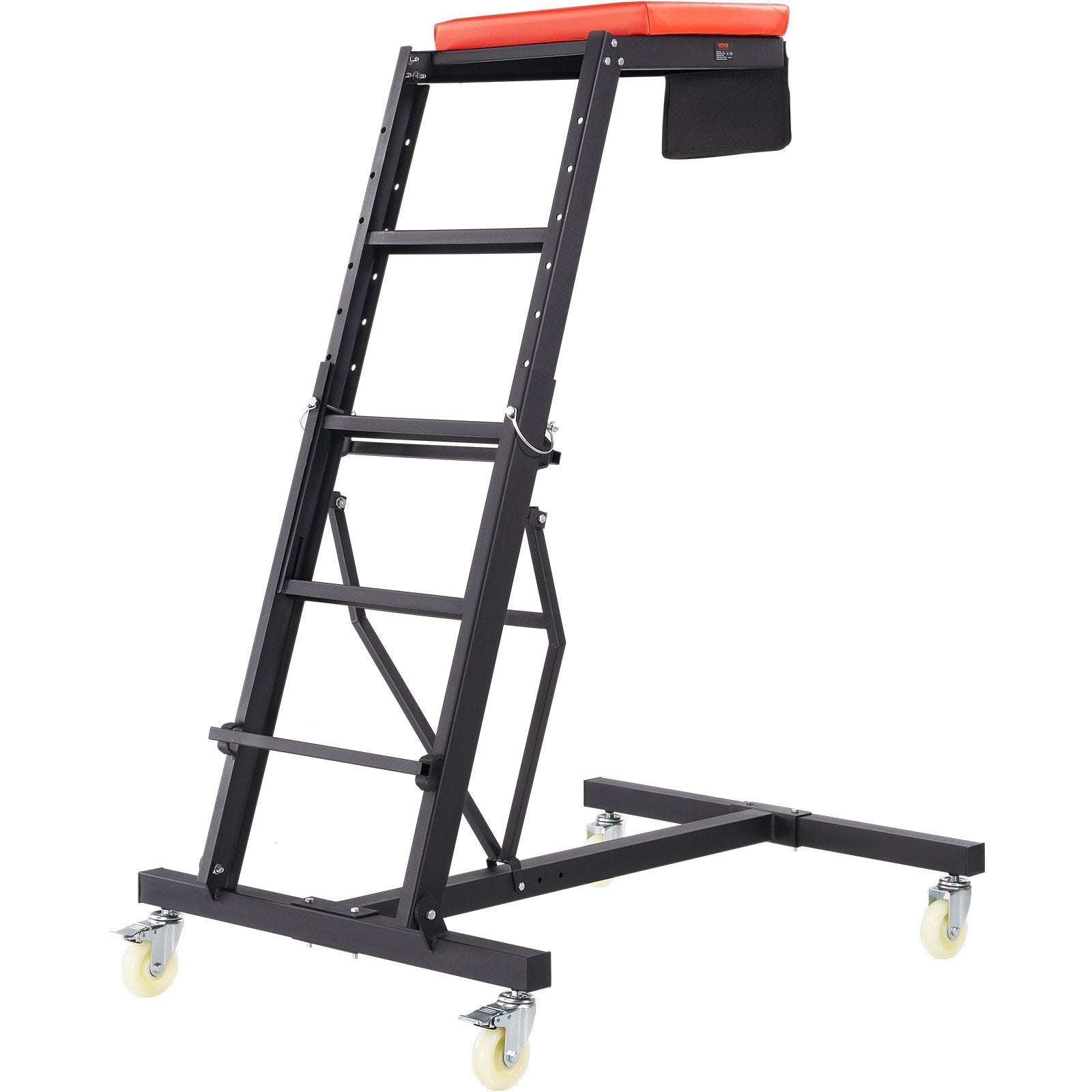 VEVOR Automotive Topside Creeper, with Adjustable Height 49.6" to 75.6", 181.44KGS Capacity High Creeper, 4 Swivel Caster Wheels, Heavy Duty Foldable Creeper for Auto Repair and Maintenance