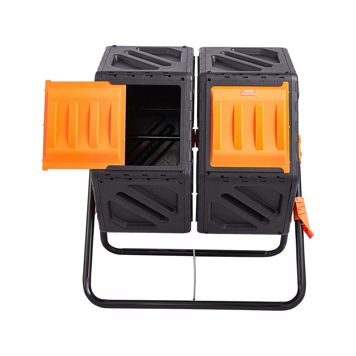 VEVOR Compost Bin 37 Gal Dual-Chamber Composter Tumbler Rotating Sliding Doors